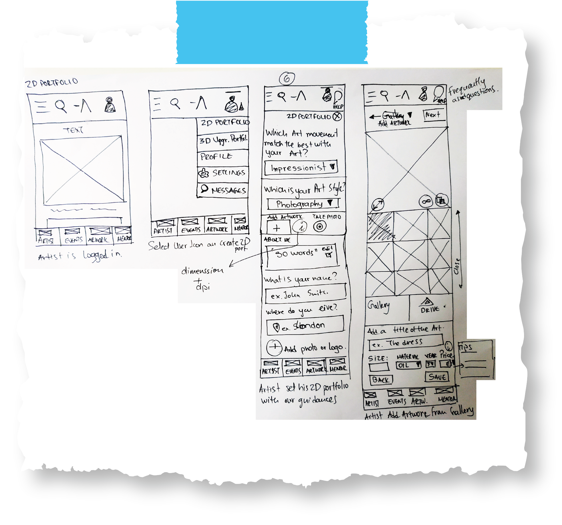 Low Fidelity Prototypes